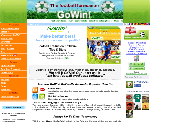 Gowin soccer prediction software